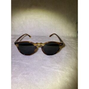 Unbranded Round Sunglasses Unisex OS Tortoiseshell Keyhole Bridge Retro